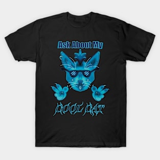 Blue Ask About My Cool Cat T-Shirt